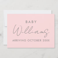 Gravidez Minimalista Rosa Moderna Pastel