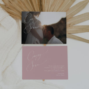 Anúncio Gravidez Whimsical Dusty Rosa