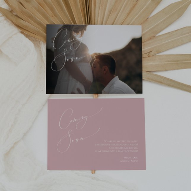 Anúncio Gravidez Whimsical Dusty Rosa (Criador carregado)