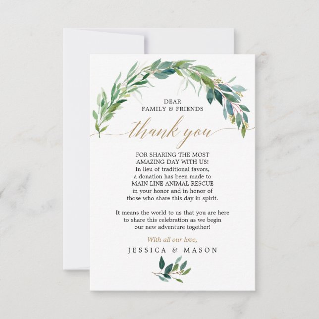 Anúncio Greenerescência Em Vez De Favores Obrigado Colocar (Frente)