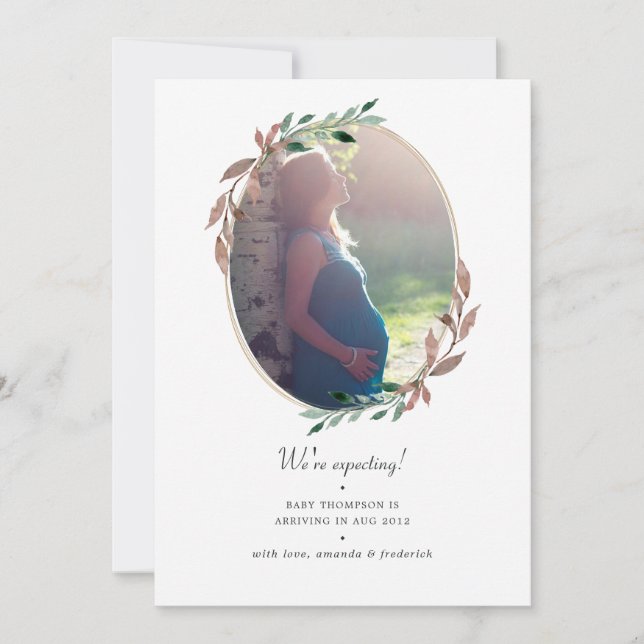 Anúncio Greenerescência Rústica de inverno Gravidez Foto (Frente)