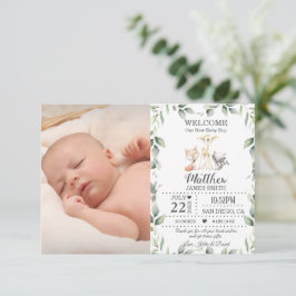 Anúncio Greenerescer Woodland Animal New Baby Boy Foto Bir