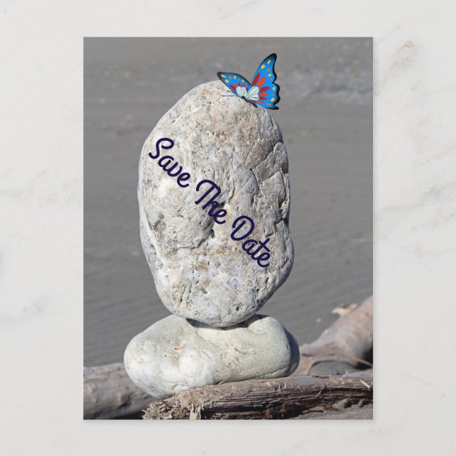 Anúncio Guardar Cartão Postal De Borboleta De Data (Frente)