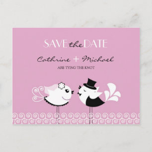 Anúncio Guardar O Cartão Postal De Aves De Casamento