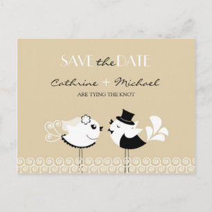 Anúncio Guardar O Cartão Postal De Aves De Casamento