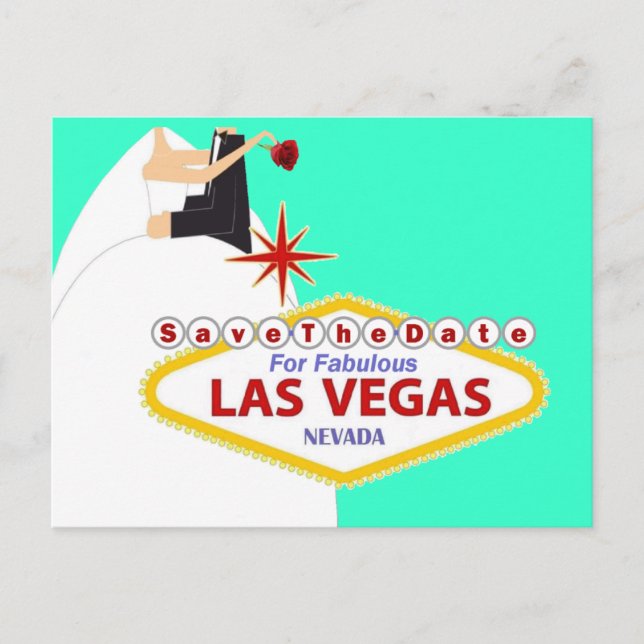 Anúncio Guarde a data para o cartão postal de Las Vegas fa (Frente)