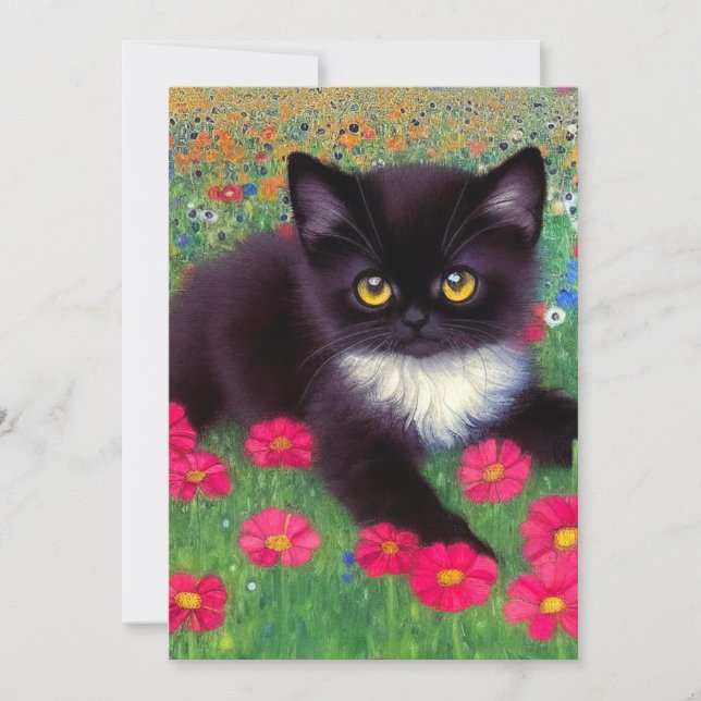 Anúncio Gustav Klimt Tuxedo Cat (Frente)