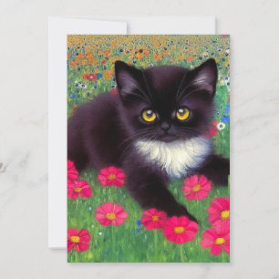 Anúncio Gustav Klimt Tuxedo Cat