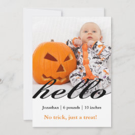Anúncio Halloween não é um truque só uma foto de bebê