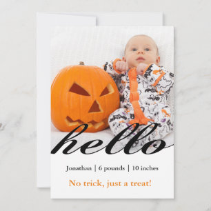 Anúncio Halloween não é um truque só uma foto de bebê