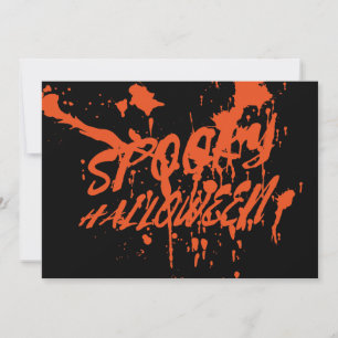 Anúncio Halloween Spooky Splash Retro Red Orange Horror