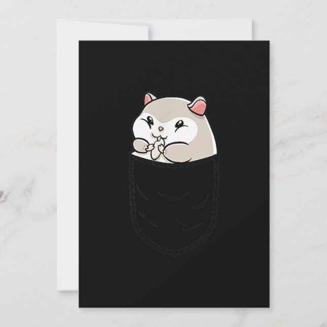 Anúncio Hamster Bonito No Aniversário De Bolso (Frente)