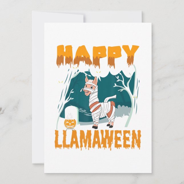 Anúncio Happy Llamabetween Cute Llama Halloween Figurume P (Frente)