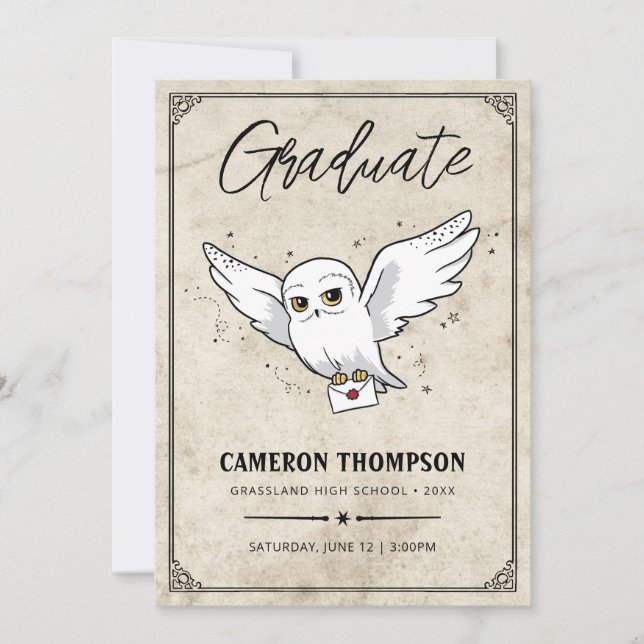 Anúncio Harry Potter | Hedwig Graduation Party (Frente)