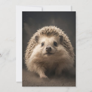 Anúncio Hedgehog Animais Selvagens Arte Retrato Dramática 