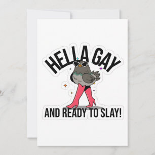 Anúncio Hella Gay e pronta para jogar LGBTQ Engraçado