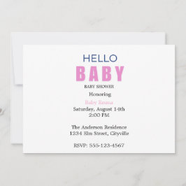 Anúncio Hello Baby Emma Shower Invitation
