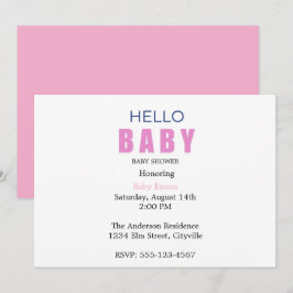 Anúncio Hello Baby Emma Shower Invitation