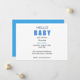 Anúncio Hello Baby Ethan Shower Invitation