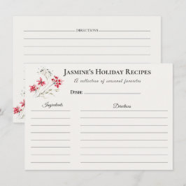 Anúncio Holiday Recipe Card – Seasonal Kitchen Stationery