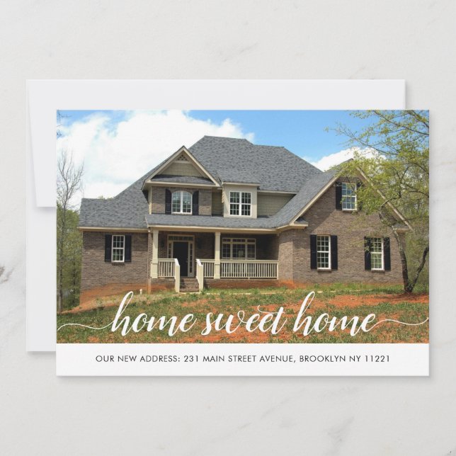 Anúncio Home Sweet Home Change of Address Photo Move (Muda (Frente)