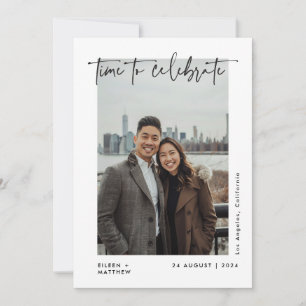 Anúncio Hora de Celebrar Recepção de Casamento com Fonte M