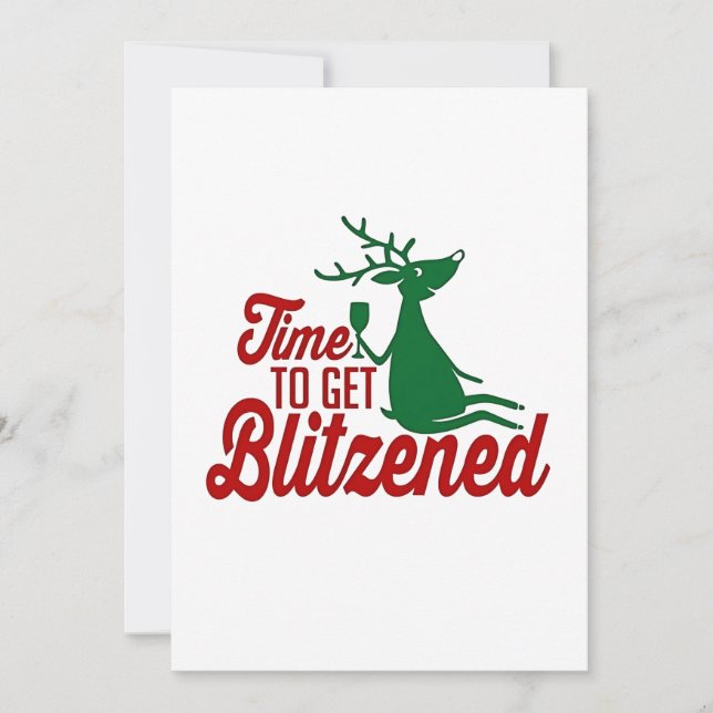 Anúncio Hora de ficar bêbado no Natal Rena  (Frente)