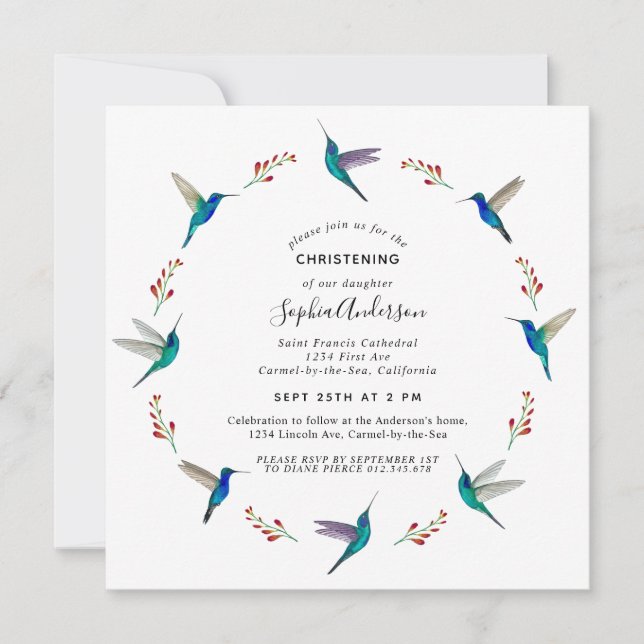 Anúncio Hummingbird Christening (Frente)