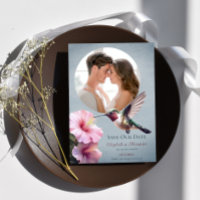 Hummingbird e Hibiscus Foto para Salvar a Data | A