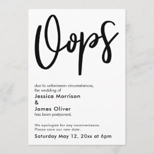 Anúncio Humorístico Pós-Casamento "Oops"