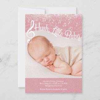 Anúncio Hush, Little Baby Flat Announcement Card