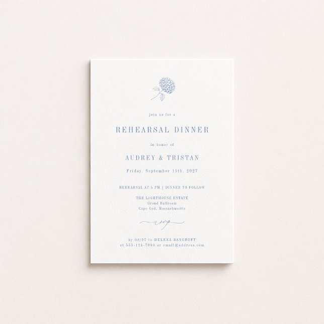 Anúncio HYDRANGEA Wedding Rehearsal Dinner (Criador carregado)