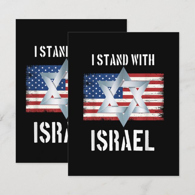 Anúncio i stand with israel (Frente/Verso)