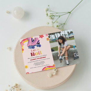 Anúncio Ice Skating Retro Groovay Birthday vamos Girls