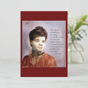 Anúncio Ida B Wells & Citação Lindo Aquarela 