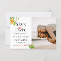 Ilha Tropical Fotografia Botânica Save The Date