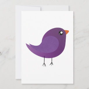 Anúncio Ilustração de Passarinho Roxo Fofo