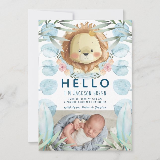 Anúncio Imagem do Príncipe Lion Foto Colagem Nascida (Frente)