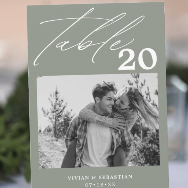 Anúncio Imagens do Número da Tabela de Casamento Sage Mini (Criador carregado)