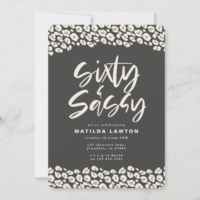 Anúncio Impressão Leopardo 60 e sassy 60 festa de aniversá (Frente)