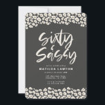 Anúncio Impressão Leopardo 60 e sassy 60 festa de aniversá<br><div class="desc">Leopardo imprime sessenta e sassy 60º convite de aniversário. Parte de uma coleção de impressões digitais de animais.</div>