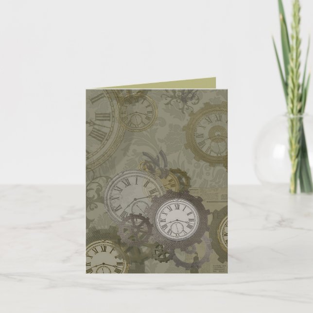 Anúncio Impressão verde oliva steampunk (Frente)