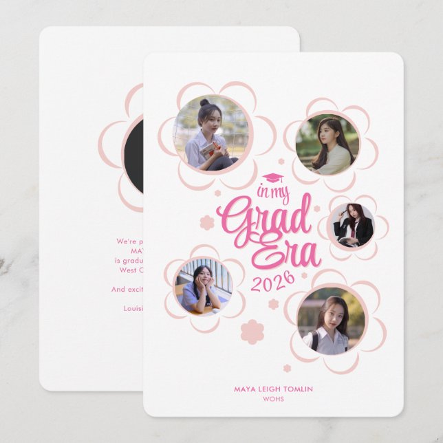 Anúncio In My Grad Era 2026 Photo Collage Graduation (Frente/Verso)