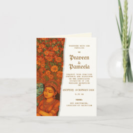 Anúncio Indian invitation with Radhakrishna Mural painting