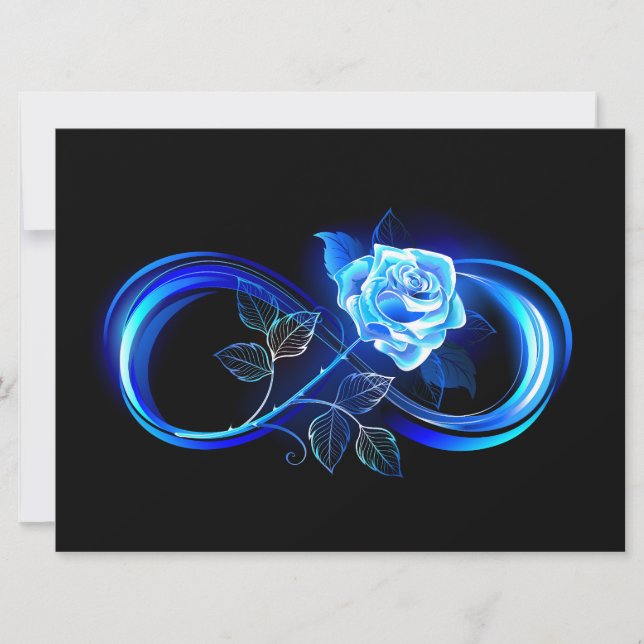 Anúncio Infinito brilhante com rosa azul (Frente)