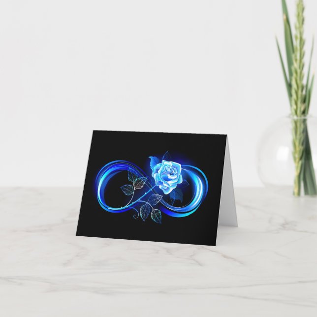 Anúncio Infinito brilhante com rosa azul (Frente)
