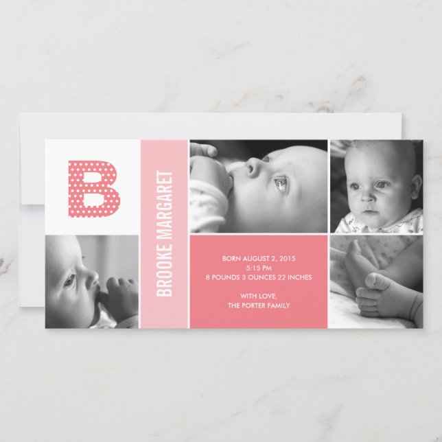 Anúncio inicial de nascimento do bebê do Bolinhas (Frente)