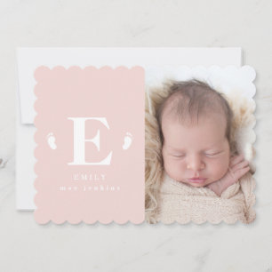 Anúncio inicial de nascimento dos dedos dos bebê