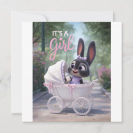 Anúncio It’s a Girl: Baby Bunny in Pink Lace Stroller