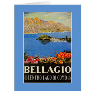 Anúncio italiano do viagem de Bellagio do 1920 do